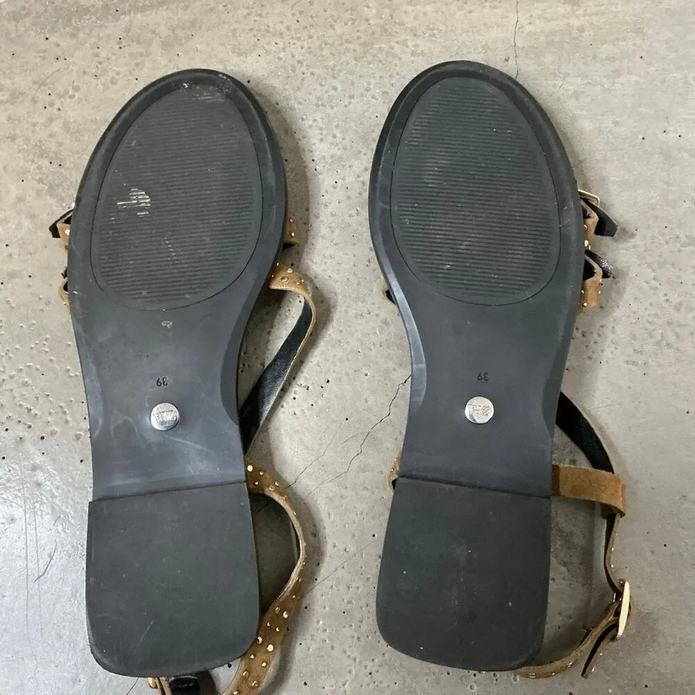 Zara Studded Suede Sandals - Picture 8 of 8